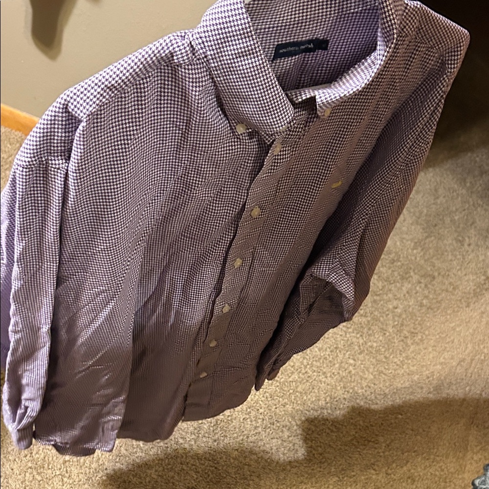 Southern Marsh Men's Purple Gingham Shirt